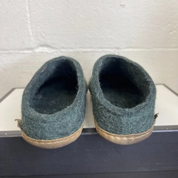 Glerups Slippers Green Wool Slip On Rubber Sole Women's Size 39 EU/ 8.5-9 US - Picture 6 of 12